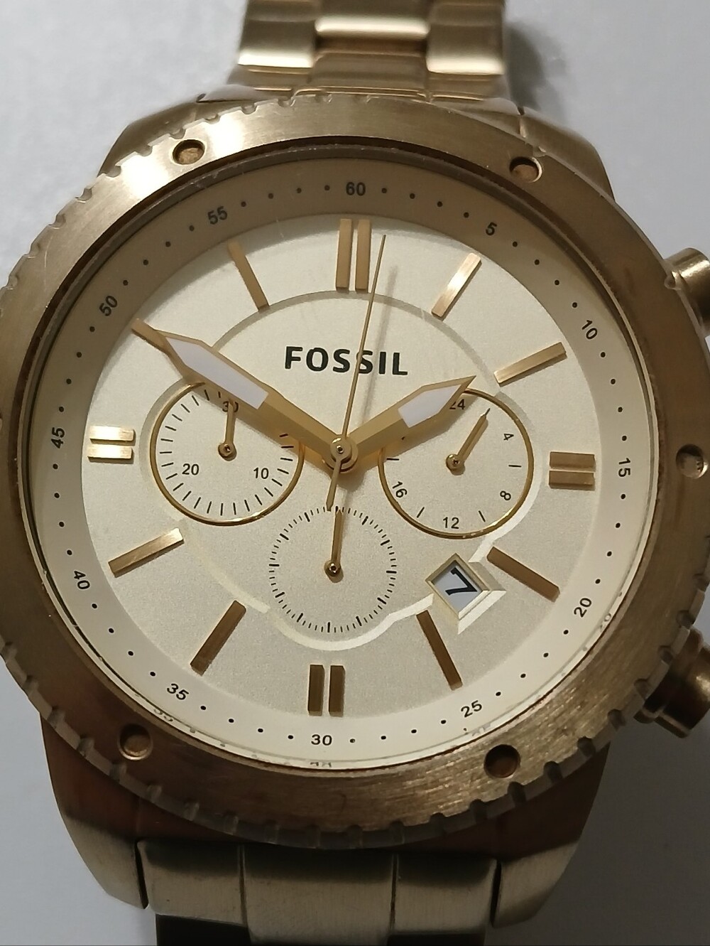 Fossil Men's BQ1049 Logan Gold-Tone Stainless Steel Chronograph Watch